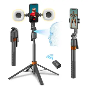 Ai Smart Smartphone Selfie Stick, Face Tracking, Gesture Control, Anti-Shake Extendable Stand, Portable, Ideal for Bloggers, Travelers, Live Streamers