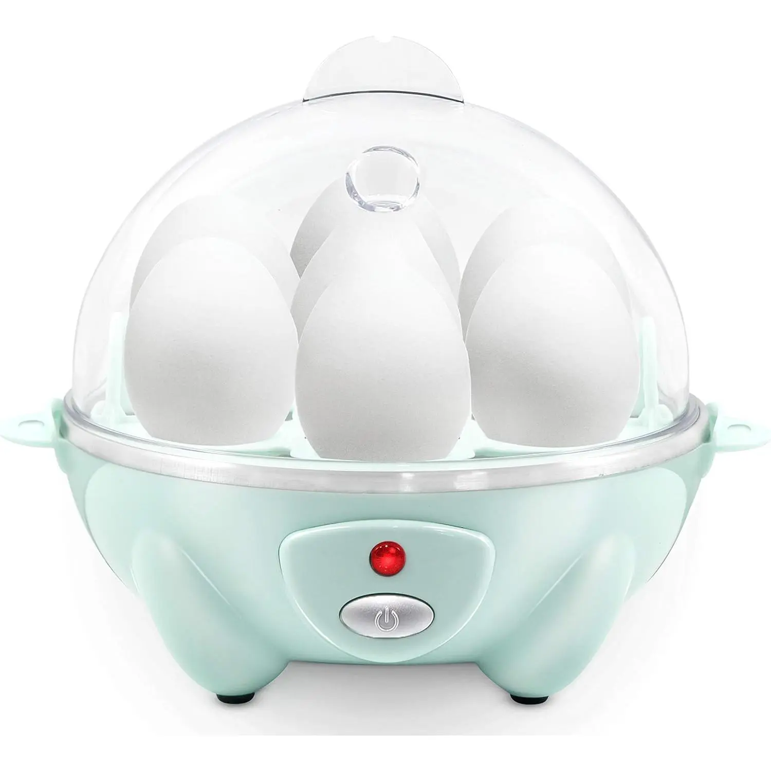 Electric 7-Egg Capacity Multi-Function Egg Cooker - Adjustable Doneness, Poaching, Scrambling, Omelet Prep, Auto Shut-Off, Buzzer, BPA-Free, Includes Measuring Cup