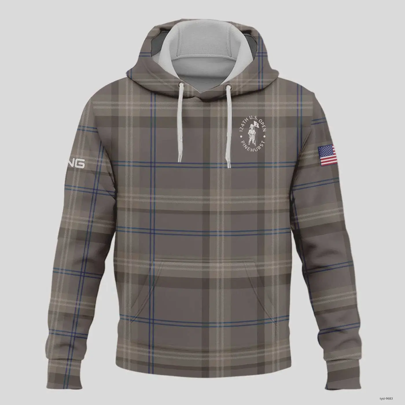 Vintage Style Golf Striped 124th U S Open Ping Hoodie - Unisex Fit Gift