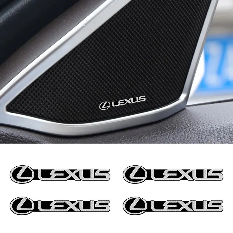 Car Audio Decorate 3D Aluminum Badge Emblem Stickers Decal For Lexus IS250 IS200 CT200h GS300 LS430 RX450h LX570 IS300 ES RX LS IS NX