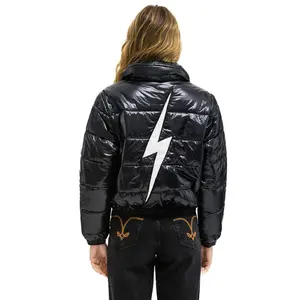 BOLT LUXE APRES PUFFER JACKET - GLOSSY BLACK