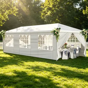 10'x20'/30' Patio Party Tent, Waterproof Outdoor Canopy with Removable Walls for Wedding & Events, Summer Vibes