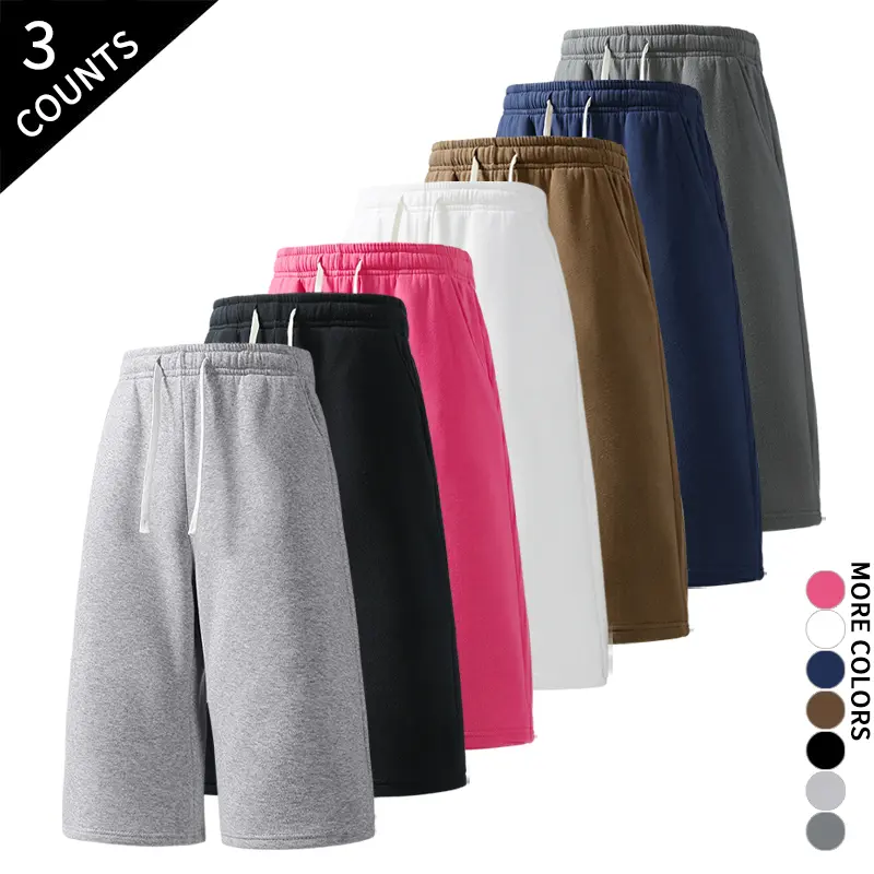 Men's Athletic Baggy Oversized Wide Leg Sweat Shorts - 3 Colors, Breathable, Deep Side Pockets, Gym Shorts for Men’s Clothes, Suitable for Gym, Daily Wear