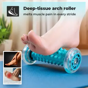 Foot Massage Roller for Flat Feet & Metatarsal Discomfort - Grooved Feet Massager for Targeted Relief & Ultimate Relaxation | Must-Try!