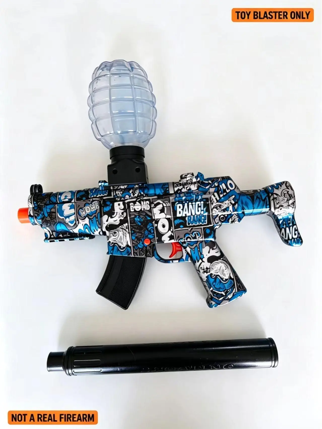 Blue  Graffiti style Toy short Funny Gun, Outdoor Sports Interactive Game Toy,  Life - Suitable for Outdoor And Indoor Team Collaboration Game Toys. Halloween, Christmas, Birthday Party Gifts