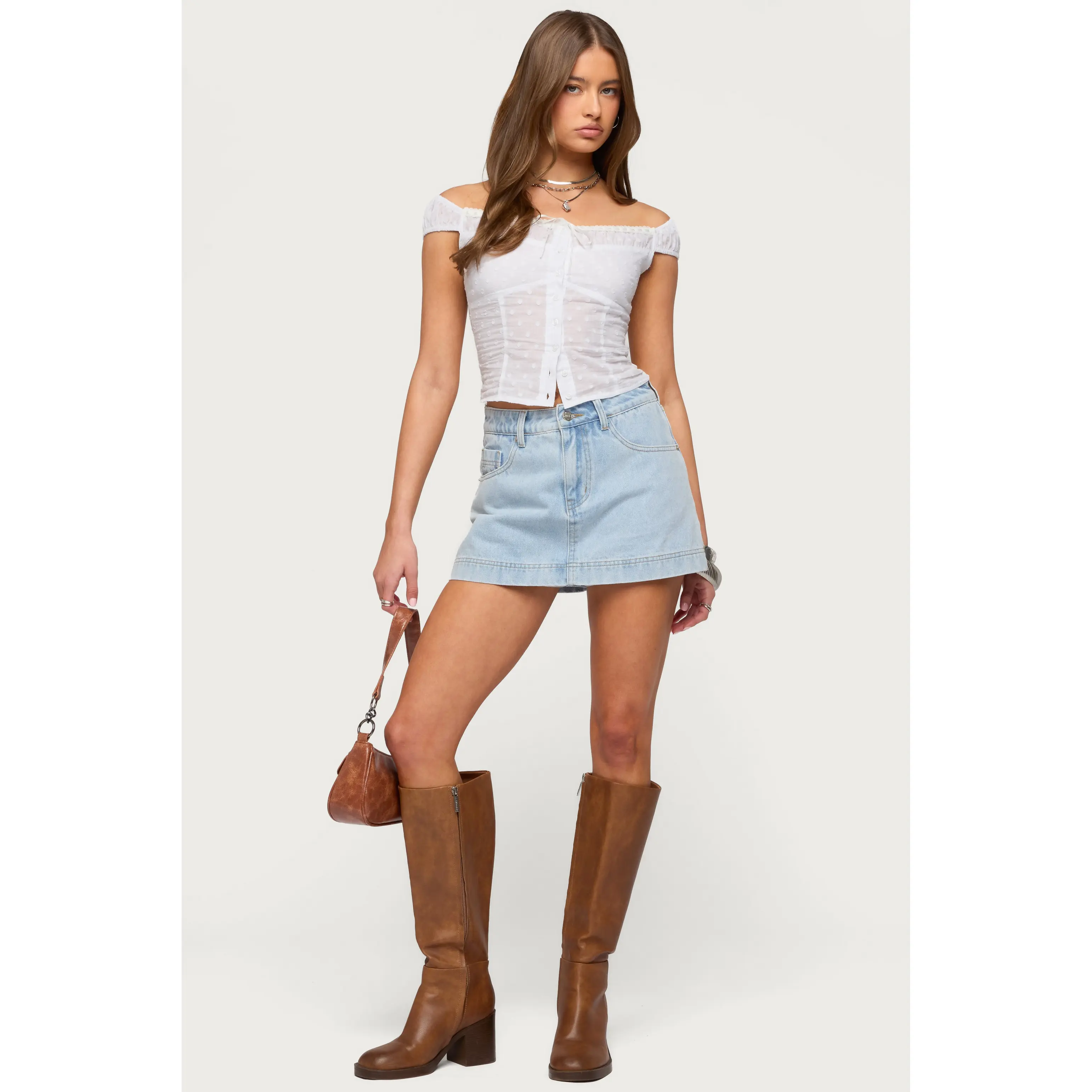 Shanice Denim Mini Skort