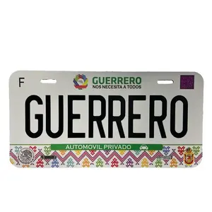 Personalized Guerrero License Plate for Vehicles
