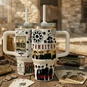 Doc Holiday 40oz Tumbler Tombstone Tribute For Movie Buffs & Western Fans