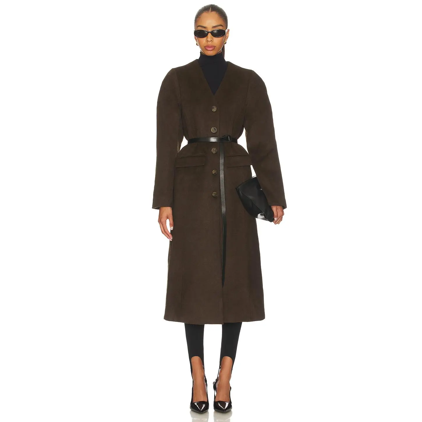 ASTR the Label Glorimar Coat in Dark Olive
