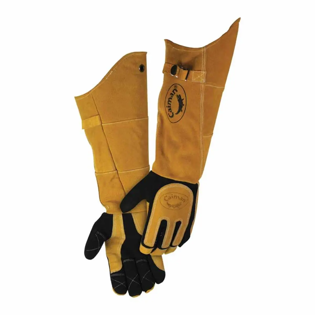 21 in. Heavy Duty Workwear Gauntlets - Industrial Protection Gloves for Deer & Pig Handling, Rugged Heat-Shield Weld Gloves, Workwear Gloves