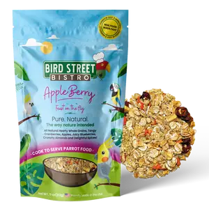Bird Street Bistro AppleBerry Parrot Food - Organic, All-Natural, High in Vitamins & Nutrients - Cooks in 3 Minutes