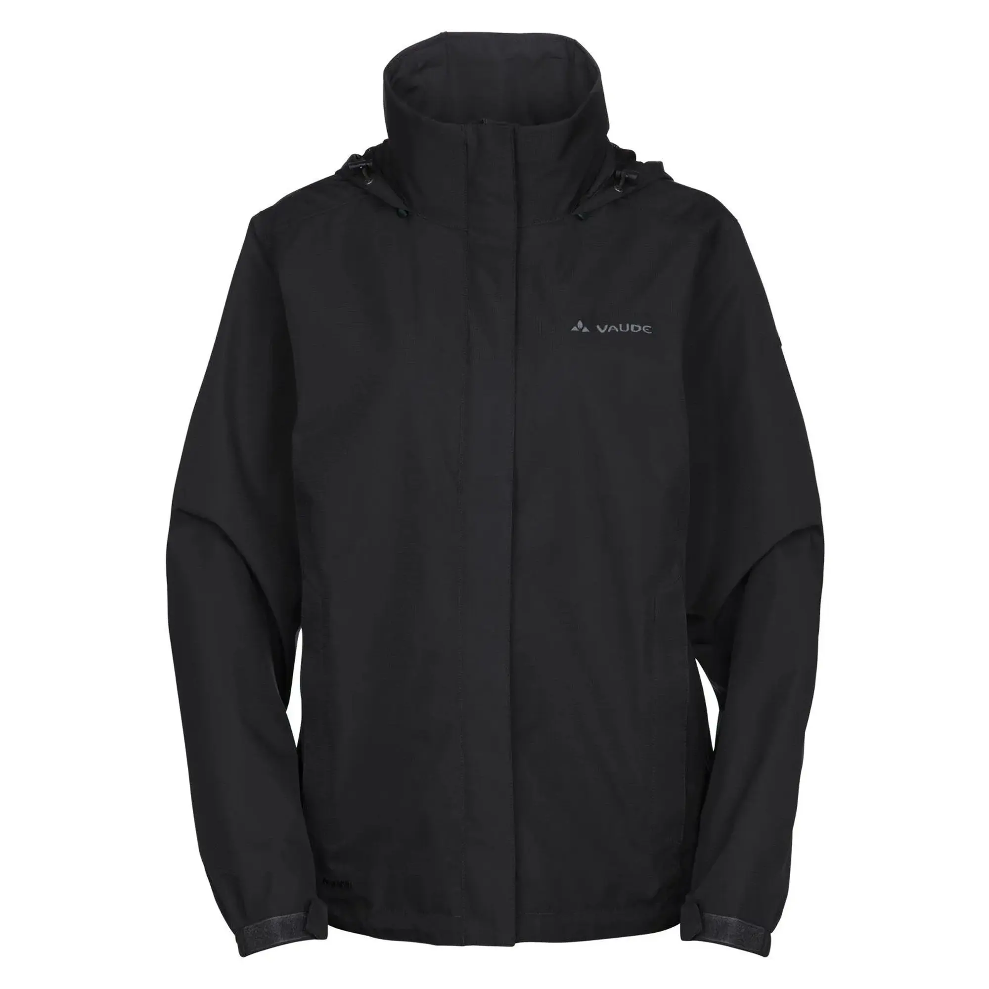 VAUDE Women's Multi-function Hiking Coats, Breathable Escape Light Waterproof Jacket with 2 Zippered Pockets and Stowable Hood, Rain Coat, Adjustable, Outdoors