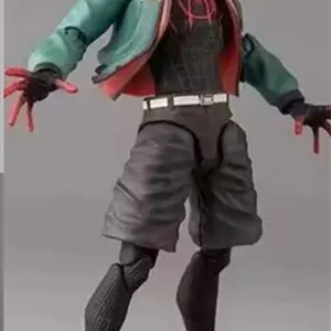 Hot Trend Red & Black Hero Action Figure, Miles Style Interdimensional Warrior Collectible Statue, Premium PVC Model, Desktop Display & Gift Toys for Movie Fans