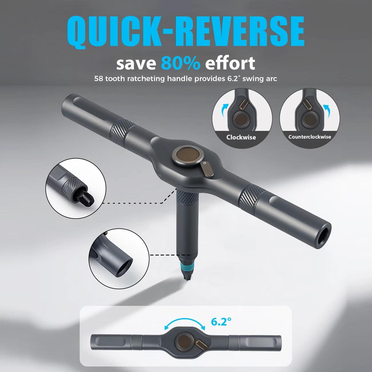 25Pcs 24 in 1 Multifunction Screwdriver Head Set Household Repair Ratchet Wrench