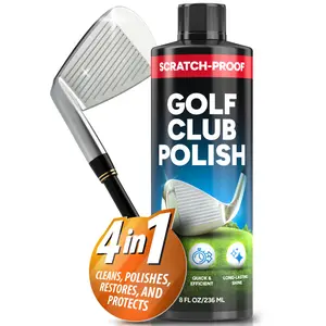 FORTIVO Golf Club Polish for Golf Strength Training - Groove Cleaner, Rust Remover for Metal, Zinc, Aluminum, Steel, Easy to Use Club Cleaner, Instant Rust, Scuff and Stain Remover - 8oz
