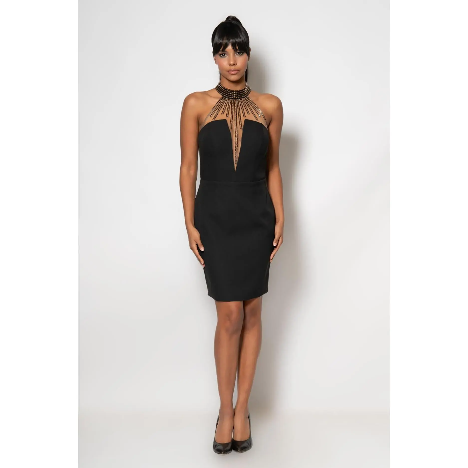 Selena Black Mini Dress