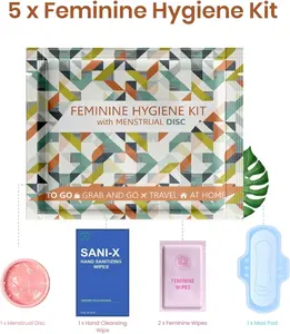 Menstrual Disc Kit with Pad – Single Pack (Tan) Lightweight Plastic Teens Comfort