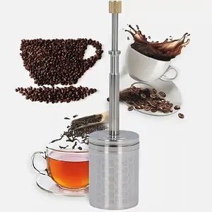 Stainless Steel Manual Coffee Filter - Small Size, Compact, Durable for French Press, Pour Over, Easy to Clean