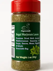 Eleganceinlife Regal Marjoram Leaves, Premium Dried Herb Seasoning, 1 oz