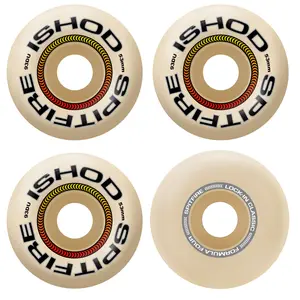 Spitfire Skateboard Wheels 53mm F4 93A Ishod Lock-In Classic Natural