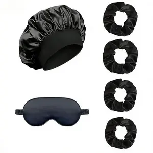 Silk Hair Care Gift Set, 6/12 Piece Complete Beauty Kit, Includes Heatless Curler, Silk Pillowcase, Sleep Cap, Eye Mask, Scalp Massager, Jade Roller, Gua Sha Board