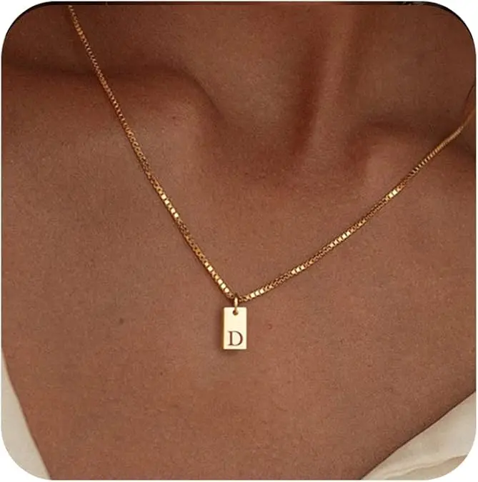 【Valentine's Day Gifts for Girlfriend】Initial Letter Necklace for Women, Letter Pendant Necklace for Women