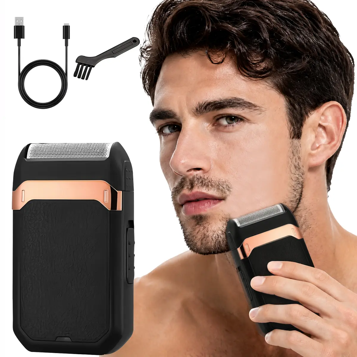 Electric Shaver for Men - Cordless Rechargeable Foil Shaver, Multifunctional Face Razor with Smooth Close Shaving, Portable Grooming Tool for Home & Travel, Gift for Men & Father's Day