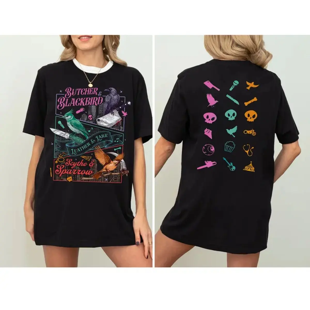Butcher & Blackbird Dark Romance Shirt, Scythe Sparrow Series Sweatshirt, Leather And Lark, Brynne Weaver Book Hoodie, Unisex Sweater Pullover Tee