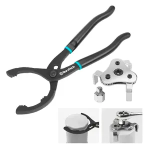 #fathersdaygift DURATECH 2-Count 12 Inch Oil Filter Pliers & 3 Jaw Adjustable Oil Filter Removal Wrench, for Cars, Motorcycles and Trucks