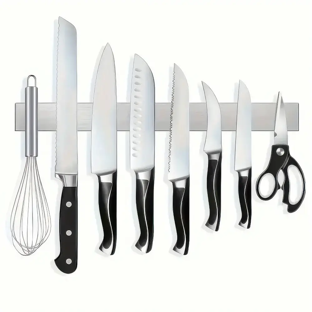 Magnetic refrigerator 19.7-inch magnetic knife holder-double-sided refrigerator magnetic knife belt-magnetic knife bar-304 stainless steel kitchen tool holder/rack