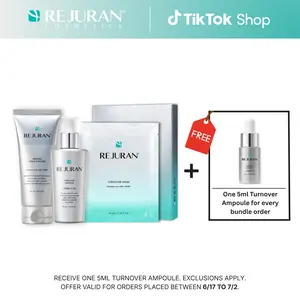 REJURAN Turnover Ampoule 50ml + Turnover Mask (5-pack) + Foam Cleanser