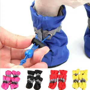 Waterproof Pet Dog Shoes - 4pcs Set for Small Cats & Dogs, Anti-Slip Rain Boots, Waterproof Protection, Ideal for Rainy Weather