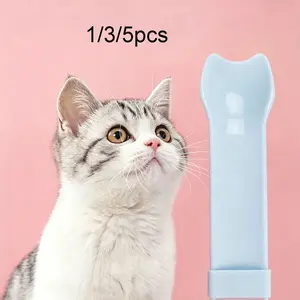 Cat Strip Squeeze Spoon, Pet Feeding Scoop, Long Handle Durable Plastic, Easy-Squeeze Cat Treat Dispenser, Pet Liquid Snack Feeding Tool