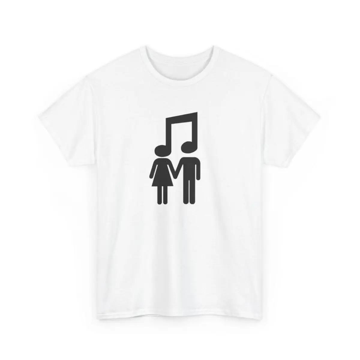 [100% Cotton] Music Connects People Unisex Heavy Cotton Tee, Music Lover Gift, Musical Shirt, Music Apparel, Concert Tee, Artist Tee T-Shirt For Men And Women