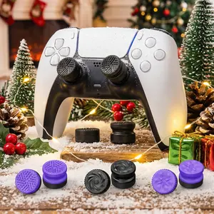 2026 New  FPS Thumbsticks Inferno Red For PS4/PS5 For Xbox X/S/One For Switch Pro Controller Thumb Grips Gaming Console Controller Accessories | 1 High-Rise, 1 Mid-Rise  ,Ideal Festival gifts for family and friends