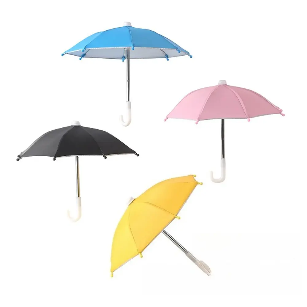 1pc Mini Mobile Phone Sunshade Umbrella Set, Outdoor Anti-Glare Portable Umbrella, with Accessories, Rain and Sun Protection