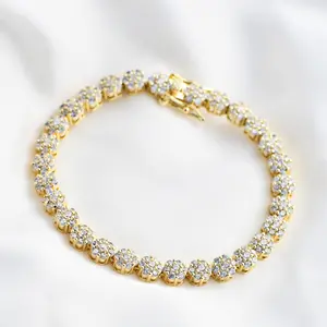 HEALING FLOWER BRACELET | 24K Gold Filled & Non TarnishCZ Stones 6"-7" Bracelet - Promotes emotional healing and inner peace