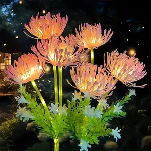 Solar Powered Celandine Ground Lamp, 22 LED Flower Light, Perfect for Valentine's Day & Christmas, Outdoor Garden Pathway Lighting, Solar Garden Lights