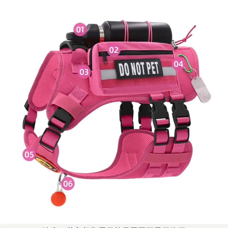 Pet Dog Harness Leash Multi-Functional Large Dog Chest Strap, Nylon Sports Bag, Universal Style, All Seasons, Sporty Design
