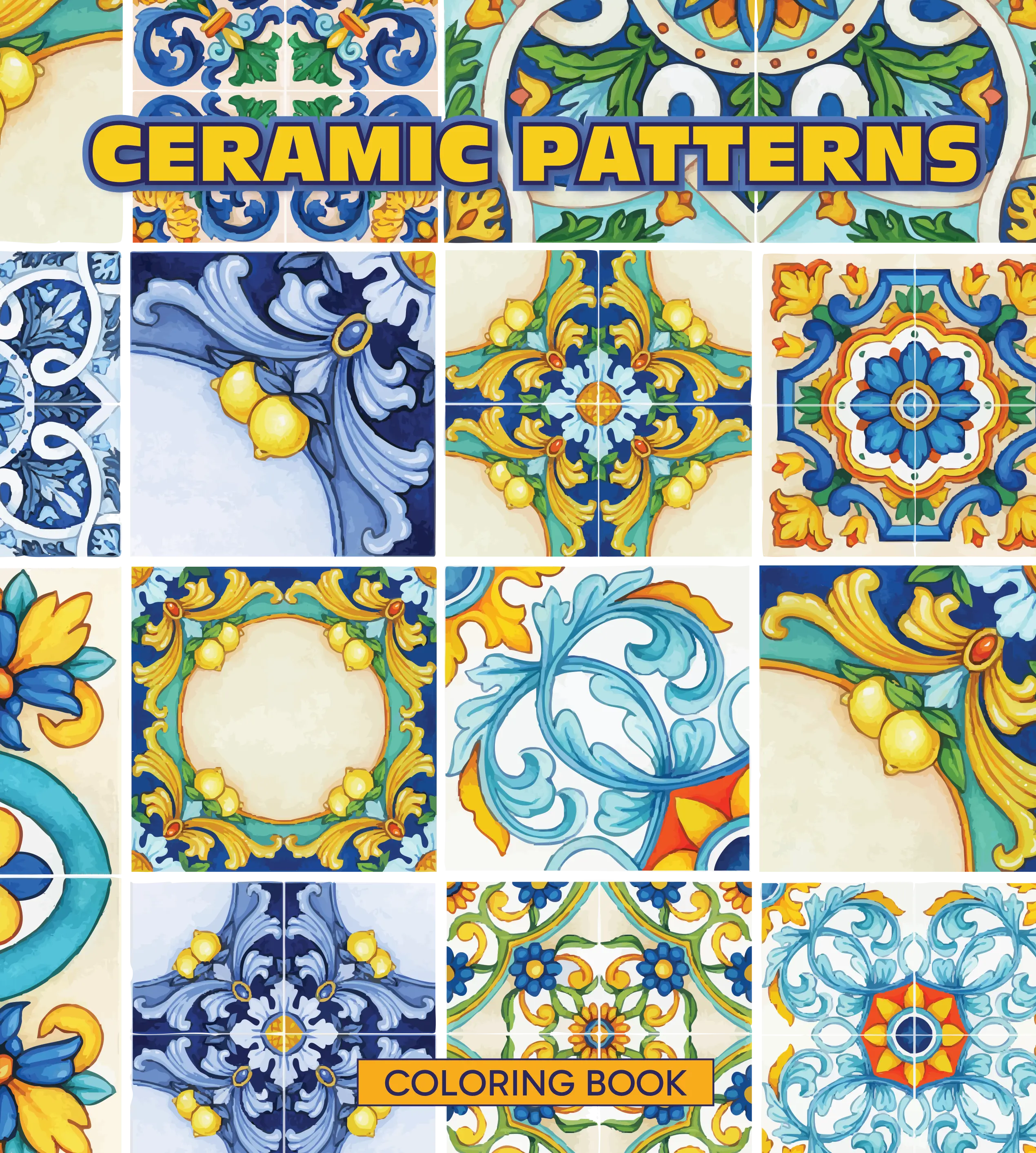 Ceramic Designs Adult Coloring Book - Office Stationery Art Supply, Artwork & Arts and Crafts Tool, Relaxation Aid for Artistic Expression