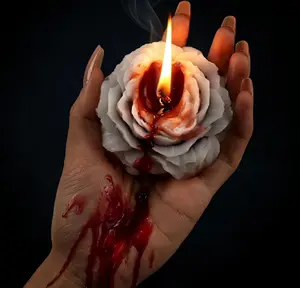 [Wildry] Molten Heart Core Peony Candle - Peelable Sensory Drip  Skin-Safe Low Temp  Intimate SPA & Massage Wax  Decoration