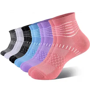 IRAMY Ankle Protection Compression Socks for Men and Women – 6 Pairs of Cushioned Athletic Running Socks for Plantar Fasciitis Relief