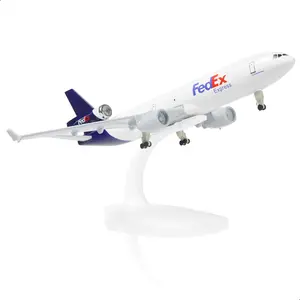 McDonnell Douglas MD-11 FedEx 1:300 Scale Diecast Model Cargo Plane 20CM Display