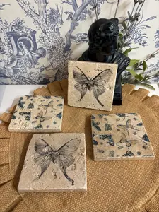 Enchanting Butterflies Stone Coasters