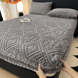 3 Piece Faux Lamb Wool Bed Sheet Set, Soft Plush Bed Linen, Multiple Colors Available, Ideal for Twin/full/queen Beds, Durable & Cozy, Soft Bedding Sets