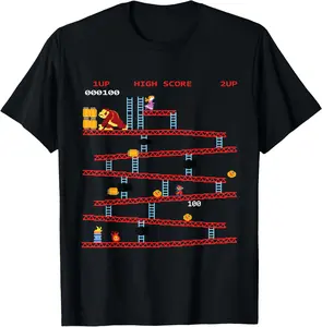 100% Cotton Gaming Arcade Retro Video Game Console Vintage Gamer Gifts T-Shirt