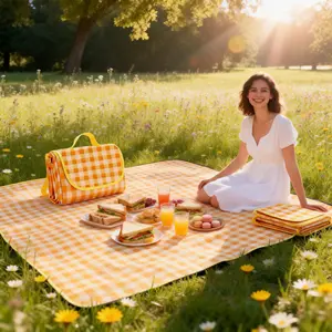 Outdoor Picnic Mat Thick Waterproof Moisture Proof Floor Blanket Perfect for Camping Beach Backyard Hiking Travel or Tent Use Disposable Easy to Clean Lightweight Portable Picnic Blanket for Family Fun Summer Outings and Outdoor Adventures