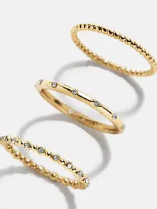 Gabriela Ring Set - Gold/Pavé