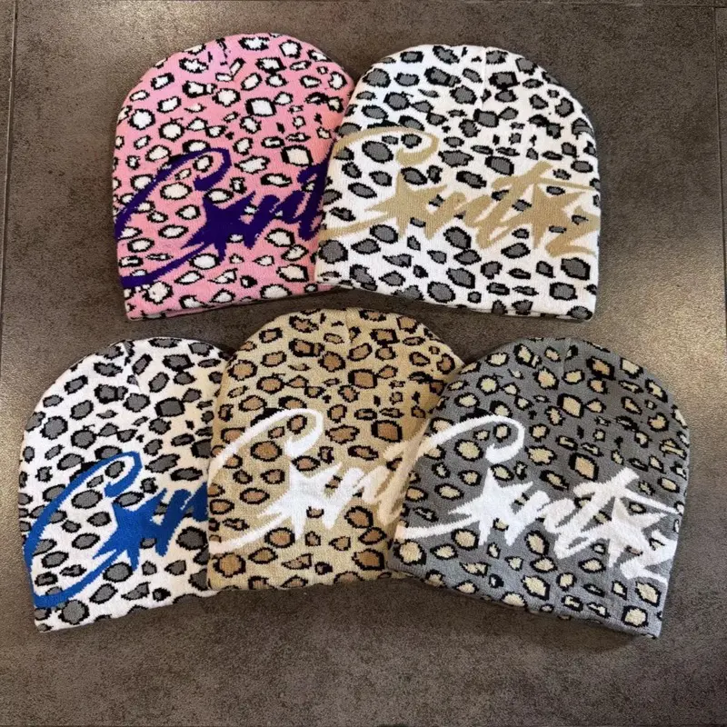 Y2k Style Leopard Print Beanie