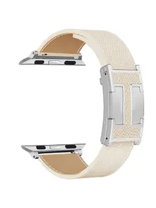 Women Magnetic Leather Watch Band, Smartwatch Buckle Design, Elegant Style, Adjustable Length 165-215mm, Perfect Gift for Her